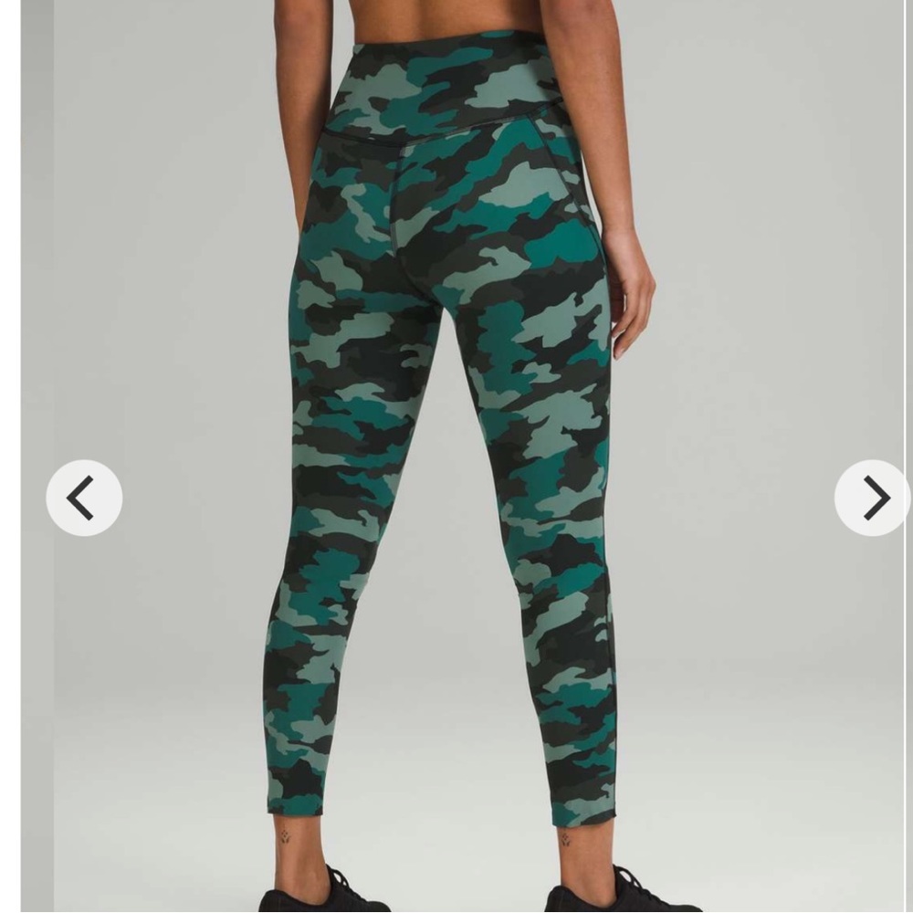 Lululemon Base Pace High-Rise Tight 25" Heritage 365 Camo Tidewater‎ Teal Multi